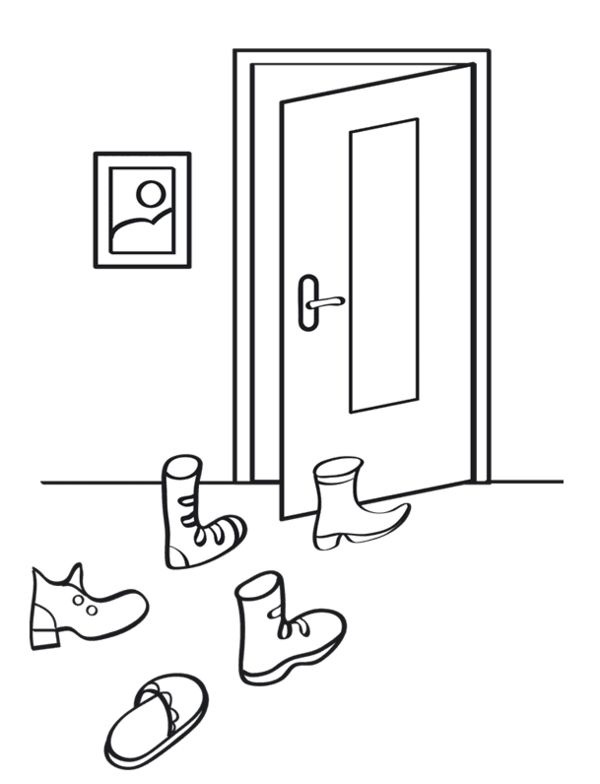 Online coloring book: St. Andrews boots coloring page